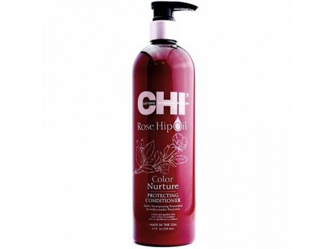 CHI Rose Hip OIL Conditioner Dažytų Plaukų Kondicionierius, 340 ml